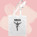 Torba bawełniana tote bag z nadrukiem nirvana zespół grunge