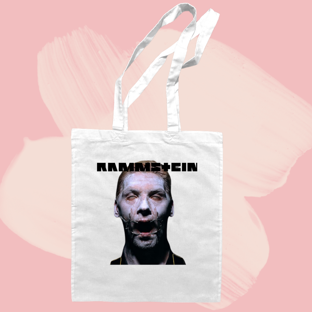 Torba bawełniana tote bag z nadrukiem rammstein zespół
