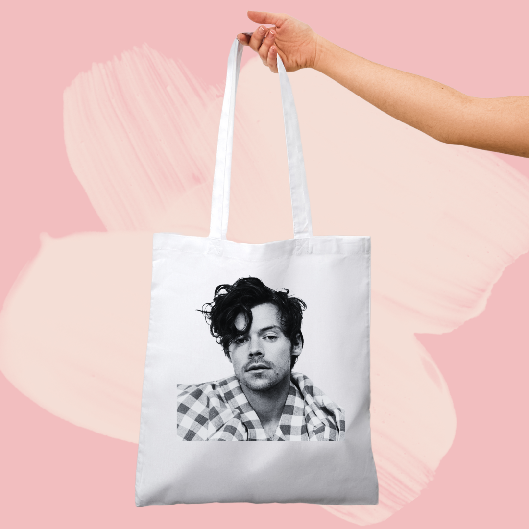 Torba bawełniana tote bag z nadrukiem harry styles