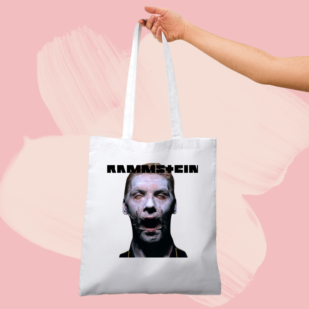Torba bawełniana tote bag z nadrukiem rammstein zespół