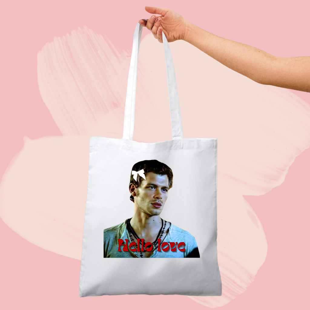 Torba bawełniana tote bag z nadrukiem klaus mikaelson hello love pamiętniki wampirów the vampire diaries