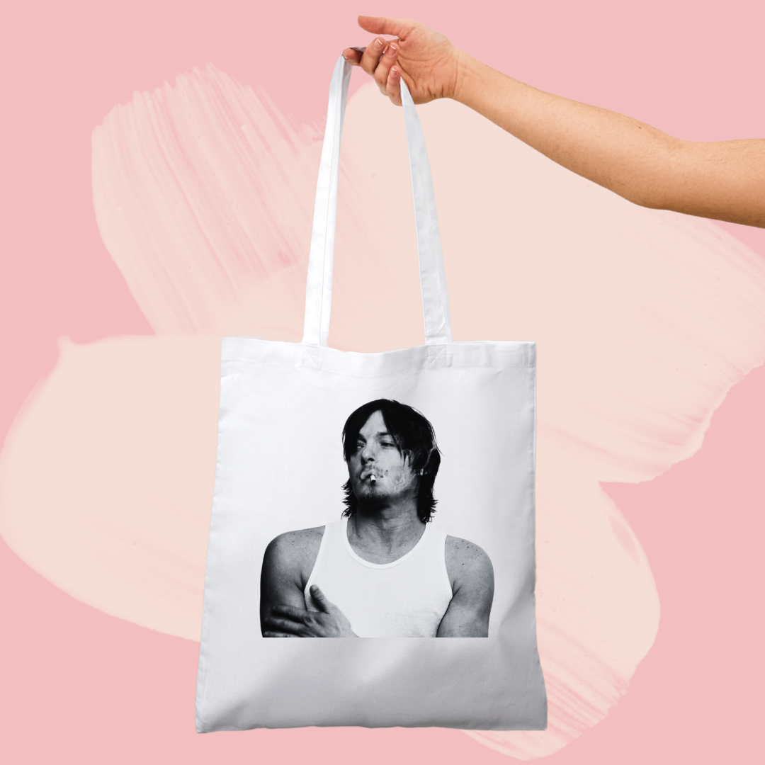 Torba bawełniana tote bag z nadrukiem daryl the walking dead