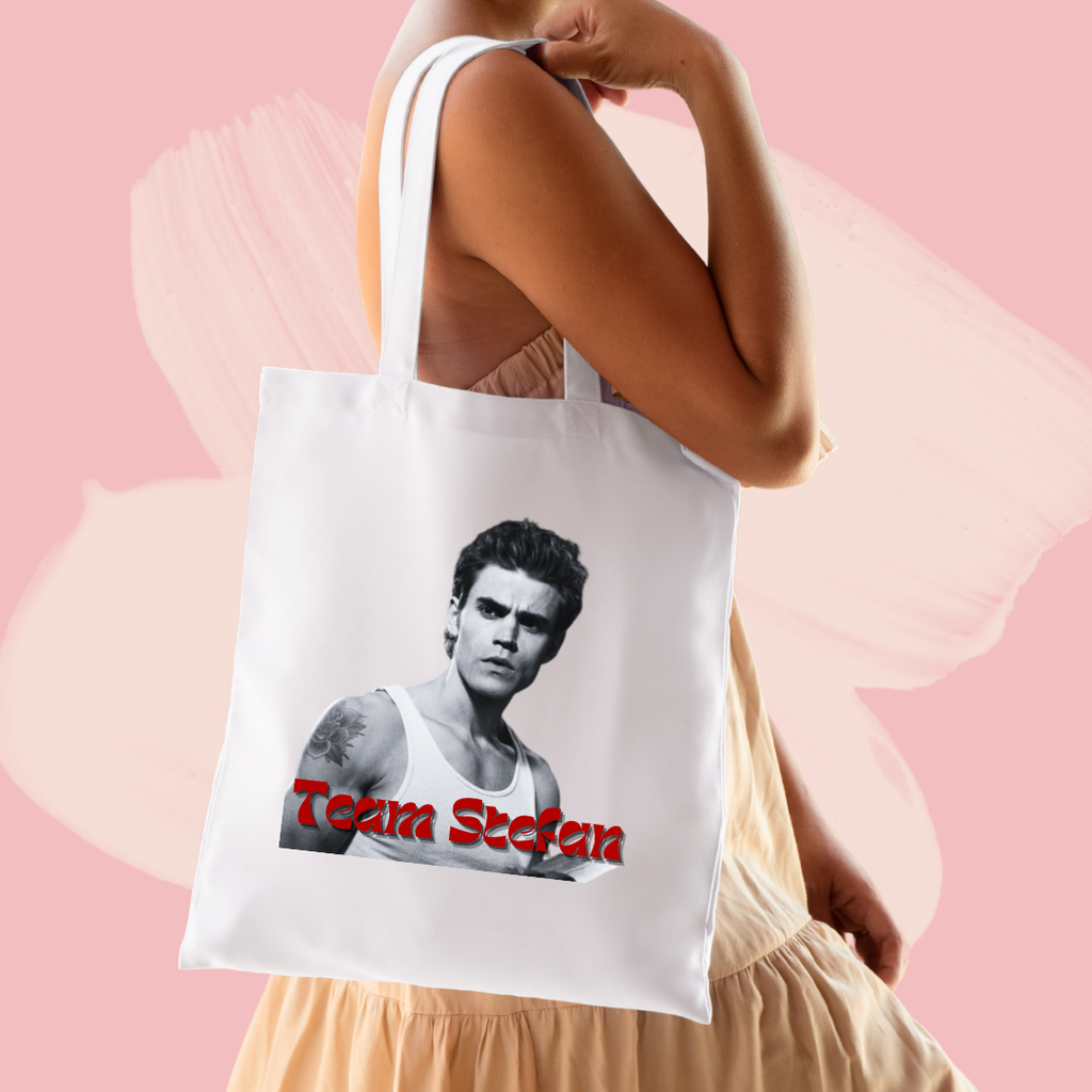 Torba bawełniana tote bag z nadrukiem team stefan salvatore pamiętniki wampirów the vampire diaries