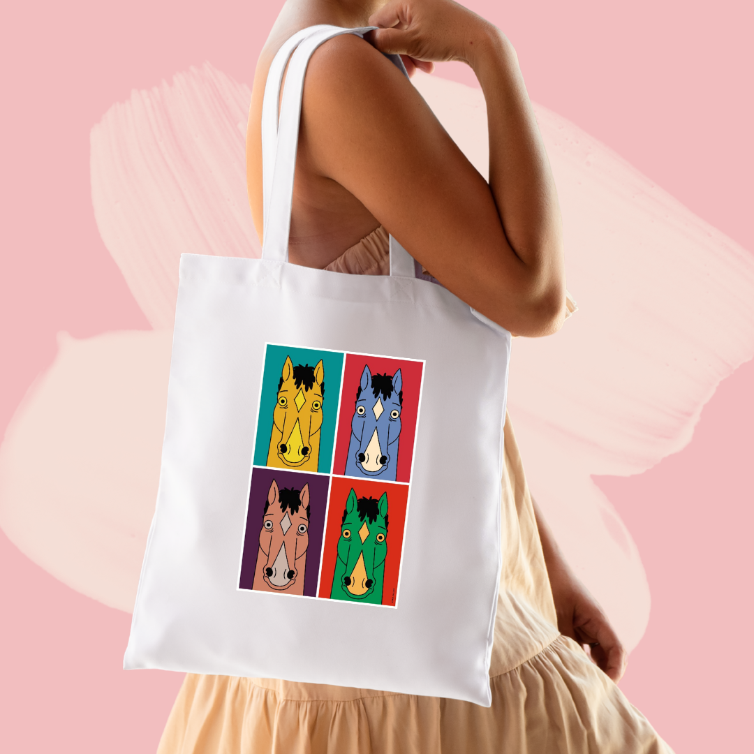 Torba bawełniana tote bag z nadrukiem bojack horseman serial
