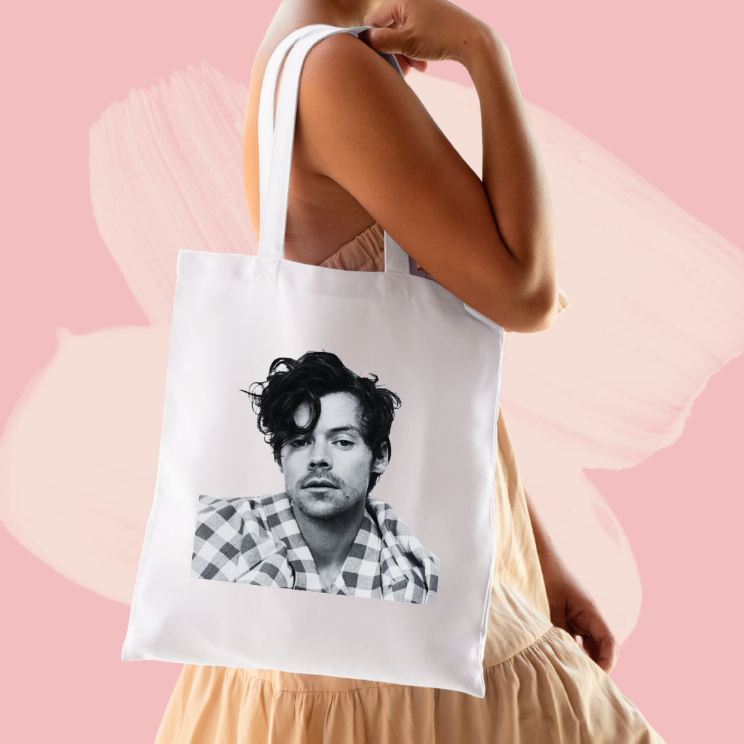 Torba bawełniana tote bag z nadrukiem harry styles