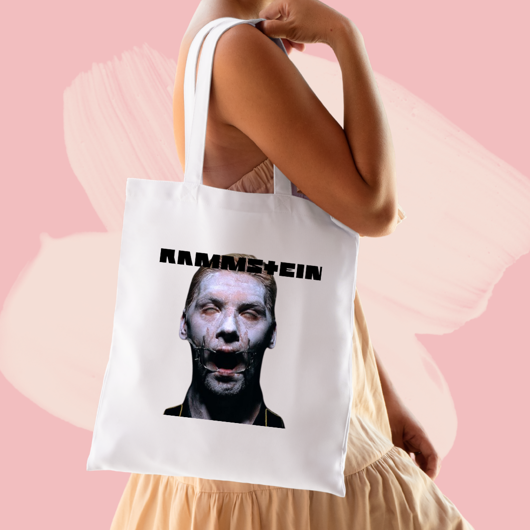 Torba bawełniana tote bag z nadrukiem rammstein zespół