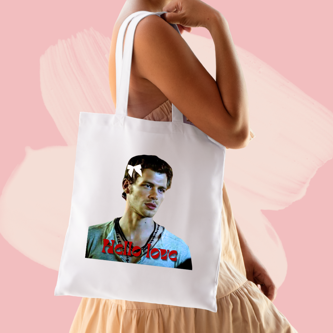 Torba bawełniana tote bag z nadrukiem klaus mikaelson hello love pamiętniki wampirów the vampire diaries