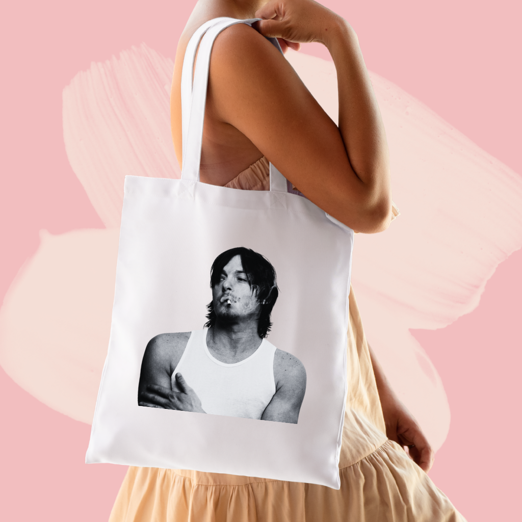 Torba bawełniana tote bag z nadrukiem daryl the walking dead