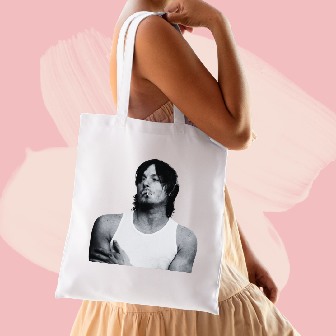 Torba bawełniana tote bag z nadrukiem daryl the walking dead