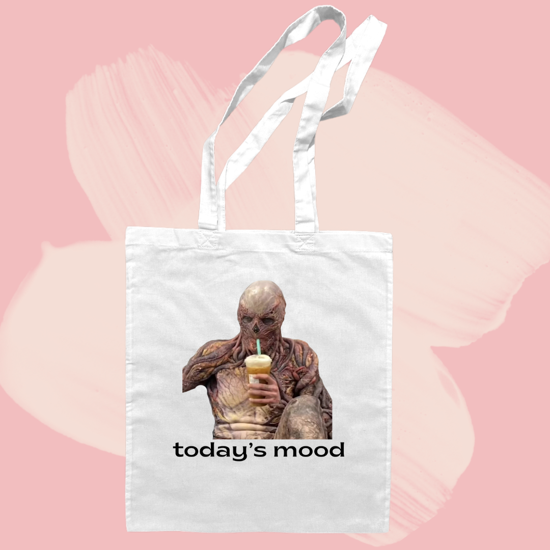 Torba bawełniana tote bag z nadrukiem stranger things vecna today's mood