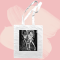 Torba bawełniana tote bag z nadrukiem naomi campbell i kate moss modelki