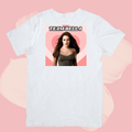 Biały T-shirt oversize bawełniany z nadrukiem team bella swan zmierzch twilight