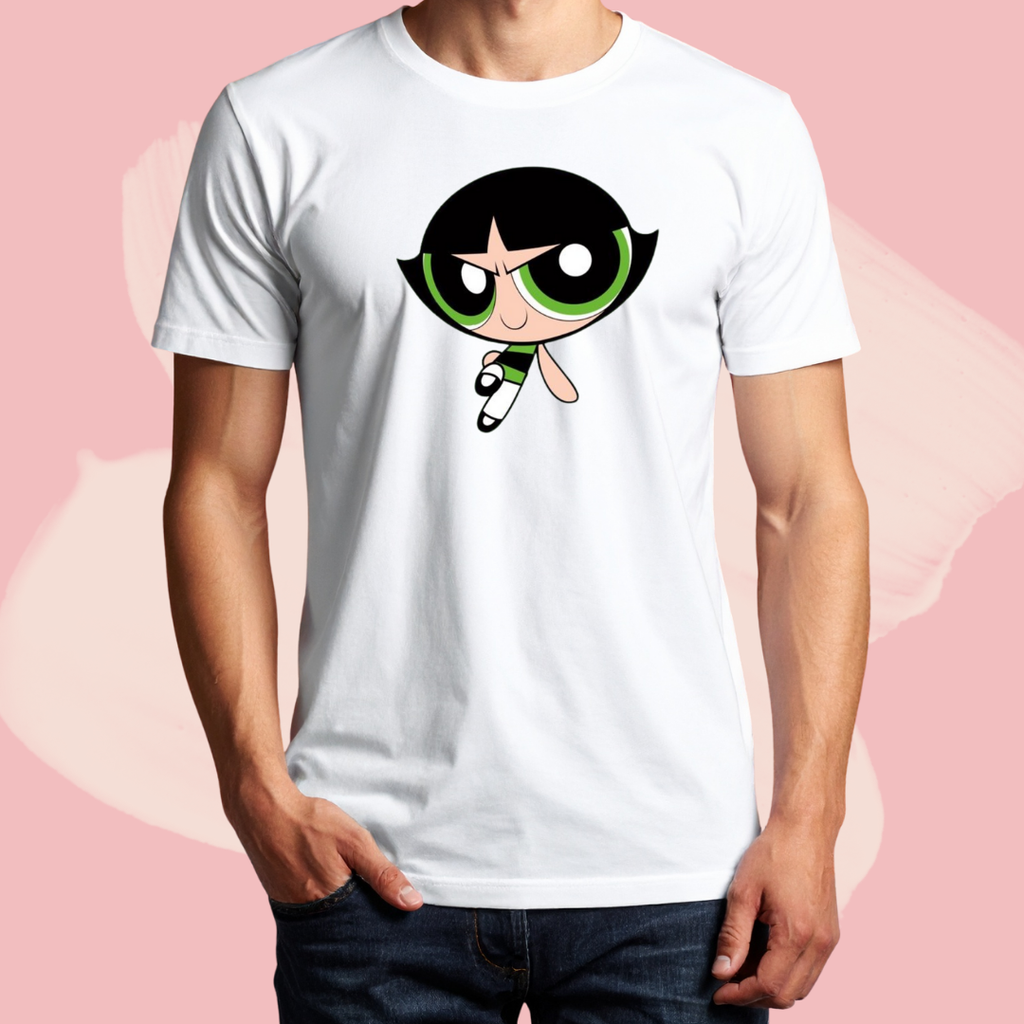 Biały T-shirt oversize bawełniany z nadrukiem atomówki bójka