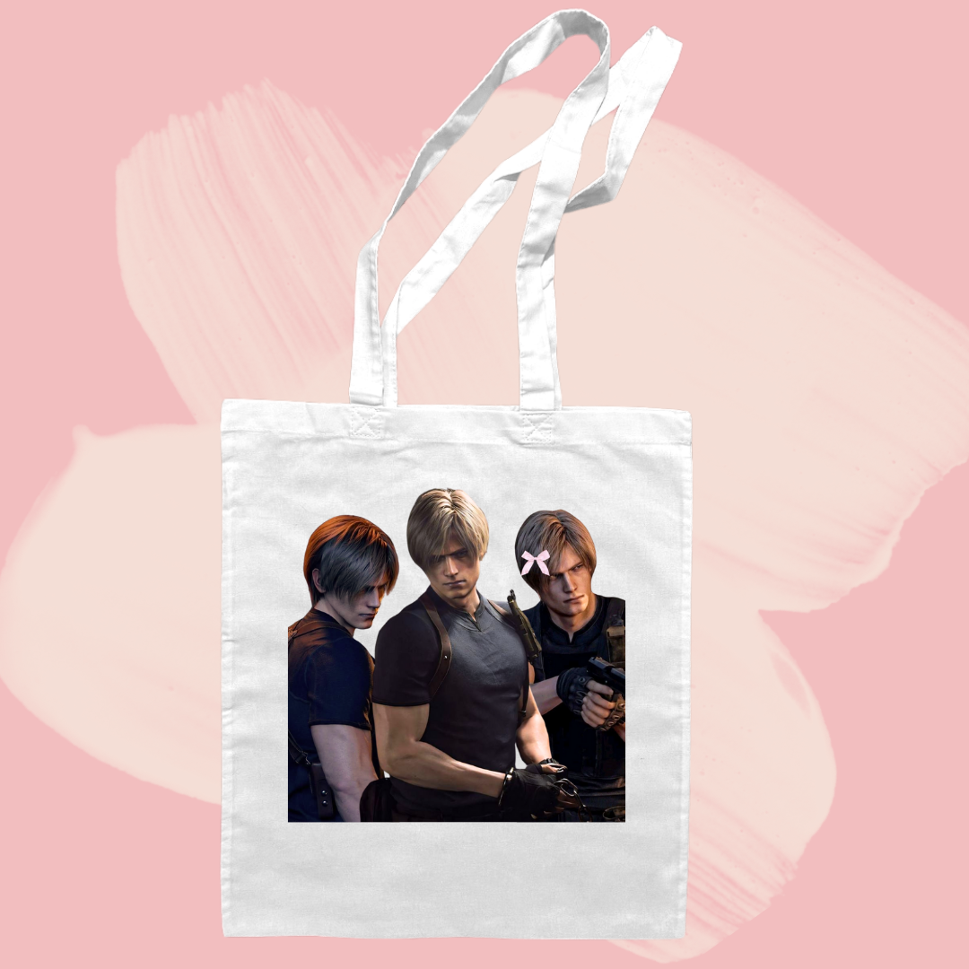 Torba bawełniana tote bag z nadrukiem leon kennedy gra resident evil