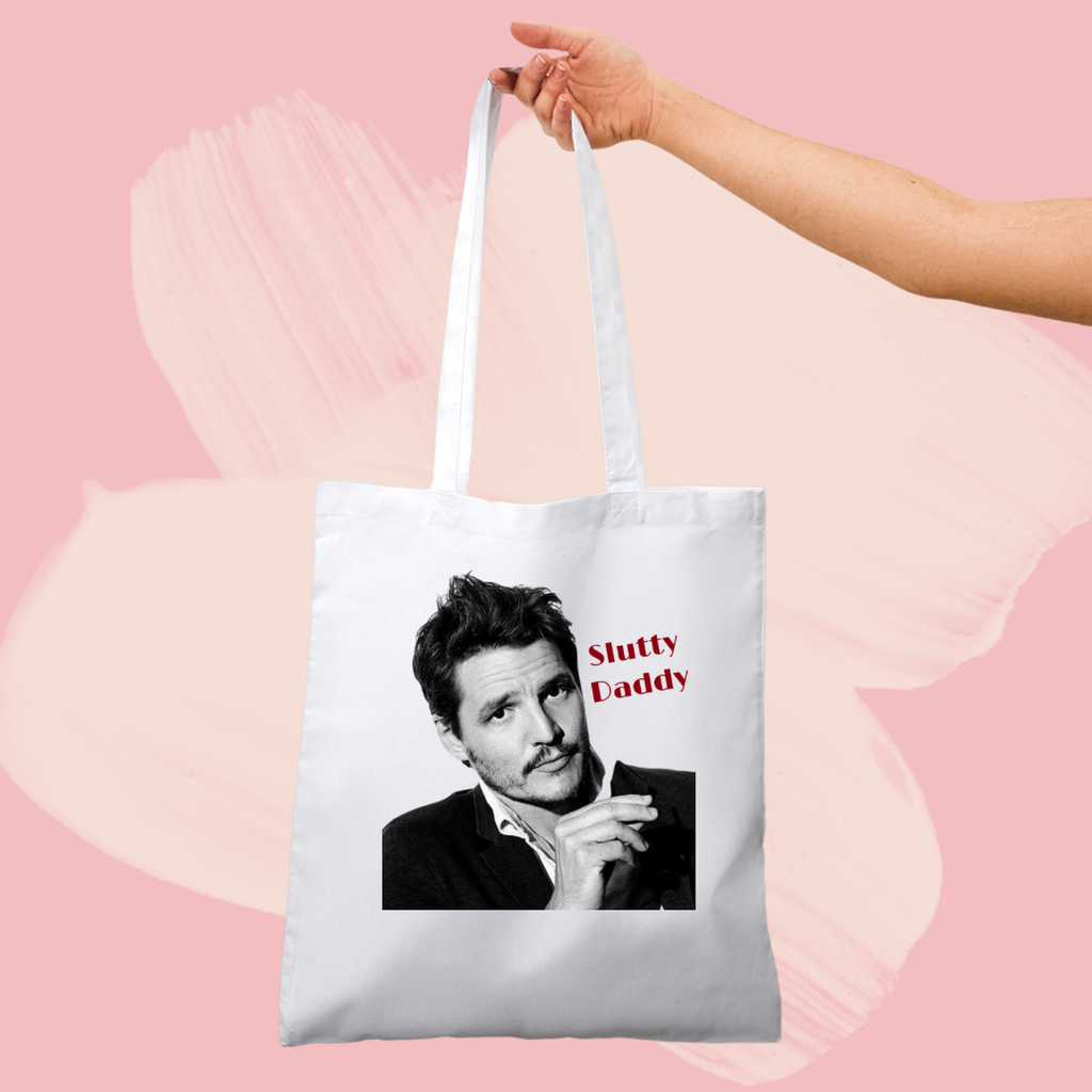 Torba bawełniana tote bag z nadrukiem pedro pascal slutty daddy