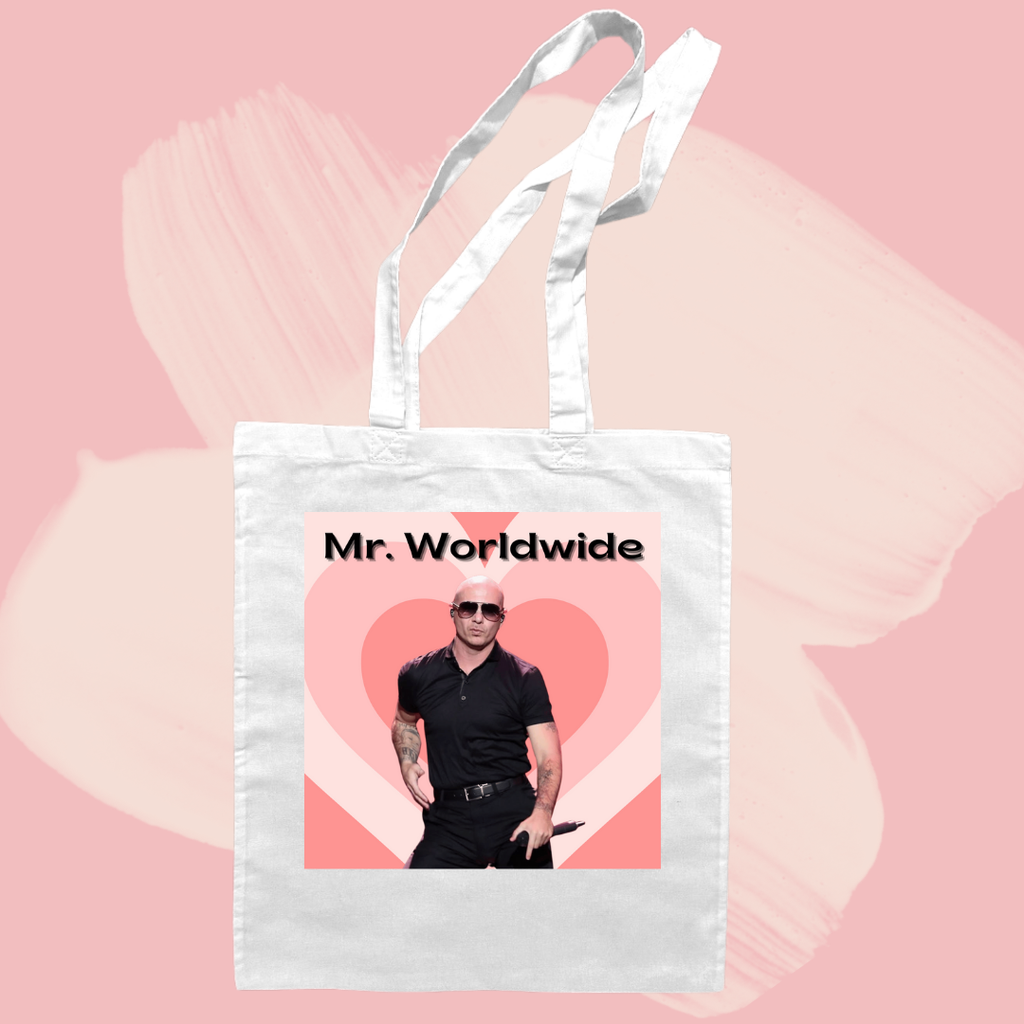 Torba bawełniana tote bag z nadrukiem pitbull mr.worldwide