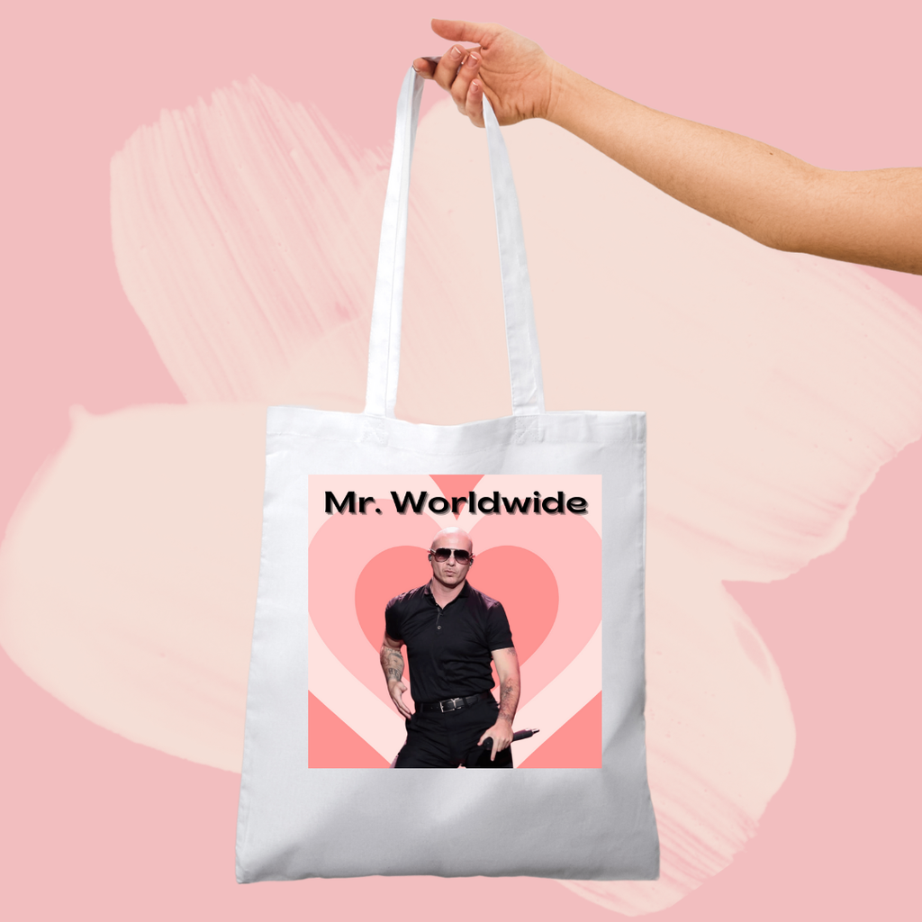 Torba bawełniana tote bag z nadrukiem pitbull mr.worldwide