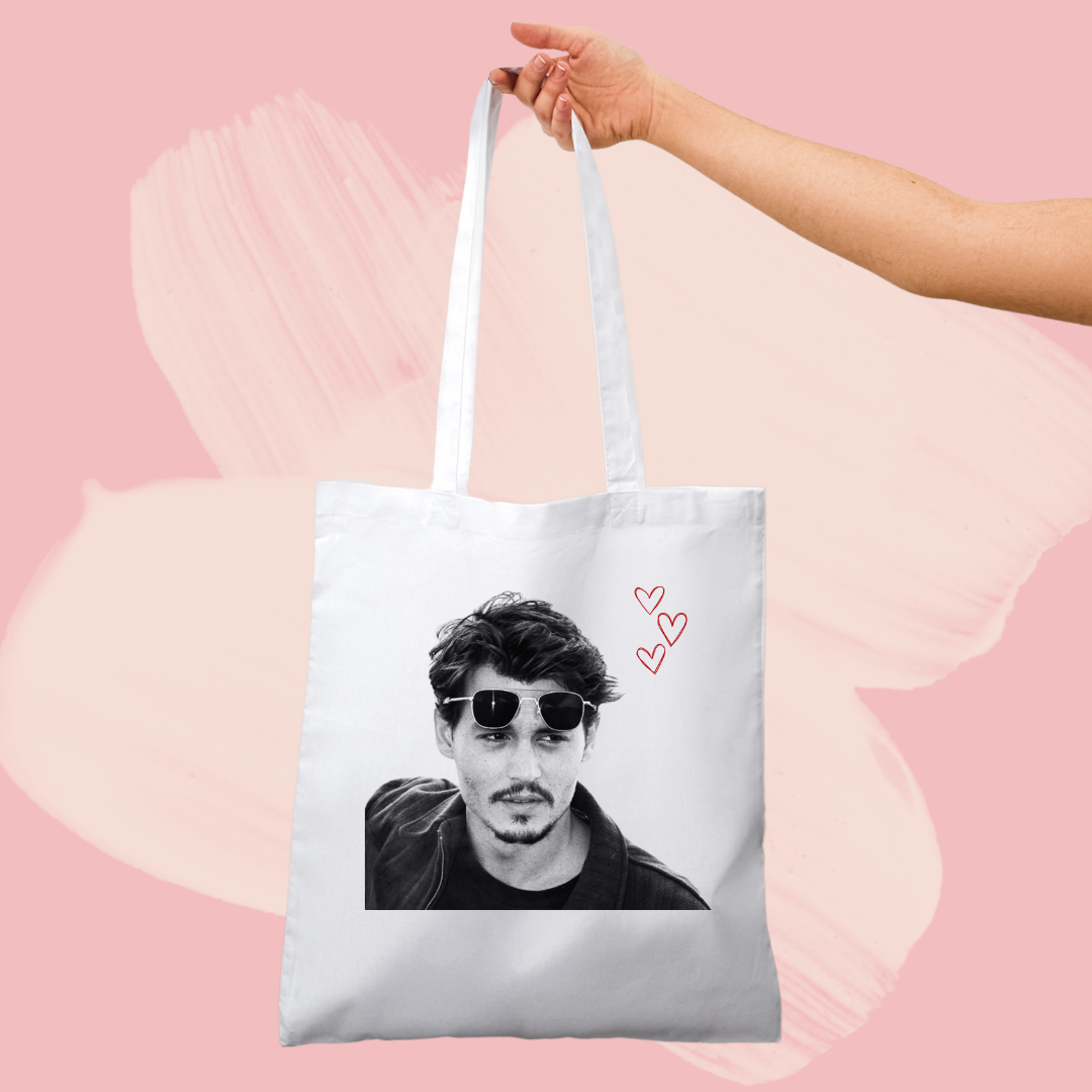 Torba bawełniana tote bag z nadrukiem johnny depp