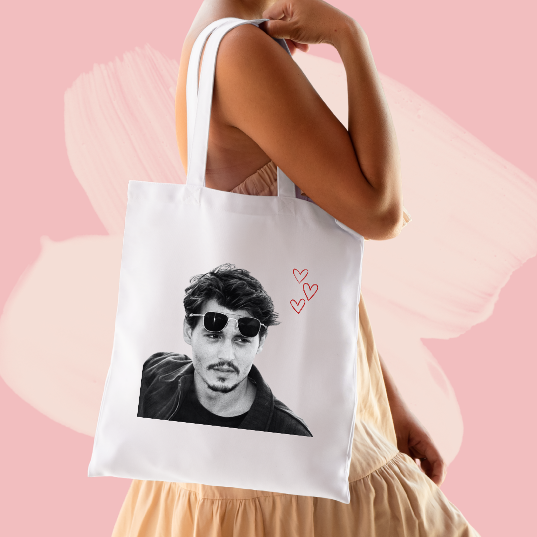 Torba bawełniana tote bag z nadrukiem johnny depp