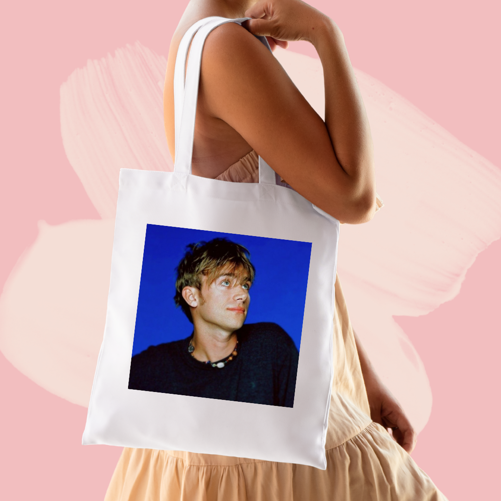 Torba bawełniana tote bag z nadrukiem damon albarn blur gorillaz