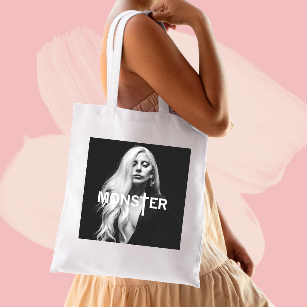 Torba bawełniana tote bag z nadrukiem lady gaga