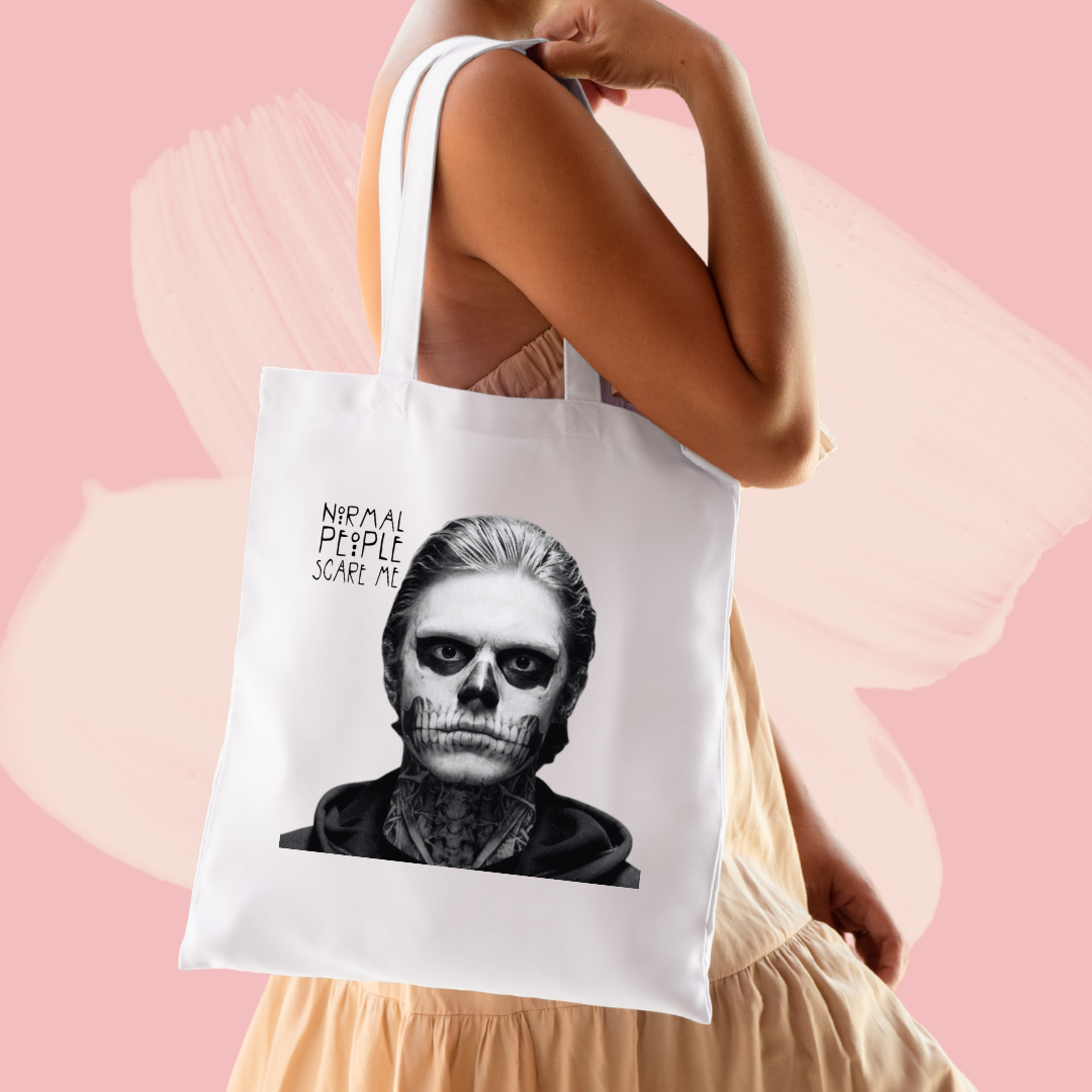 Torba bawełniana tote bag z nadrukiem tate langdon serial american horror story