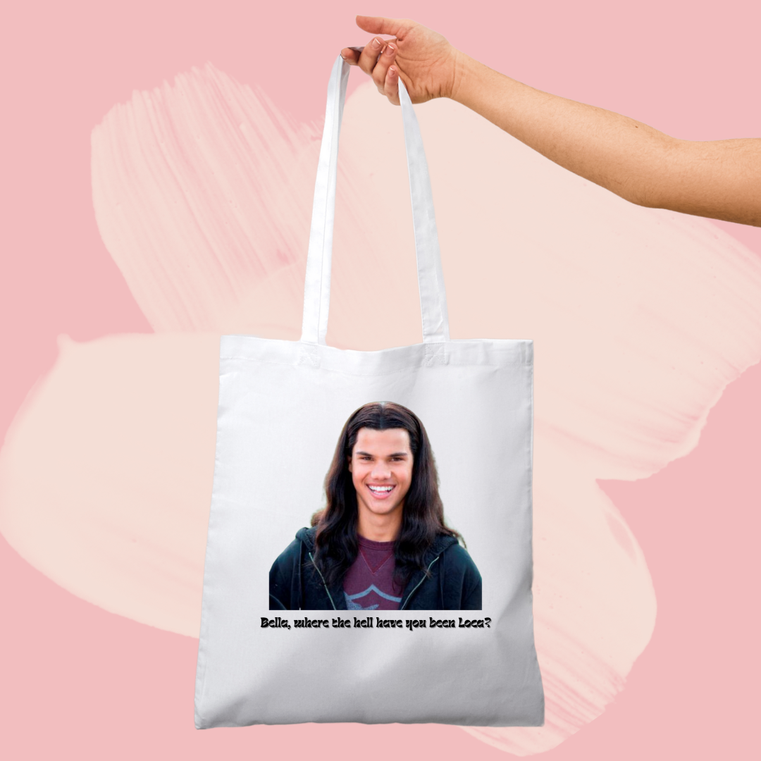 Torba bawełniana tote bag z nadrukiem jacob black zmierzch twilight