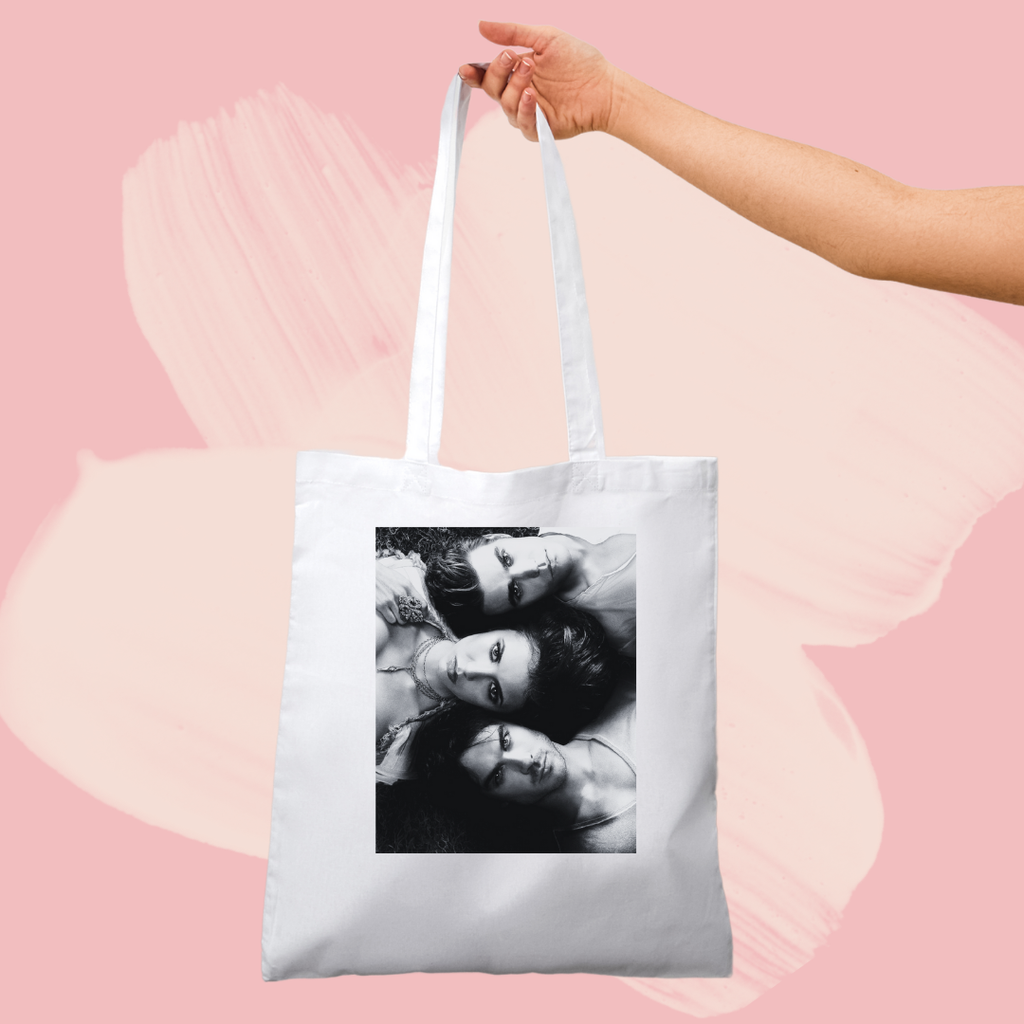Torba bawełniana tote bag z nadrukiem elena damon stefan pamiętniki wampirów the vampire diaries