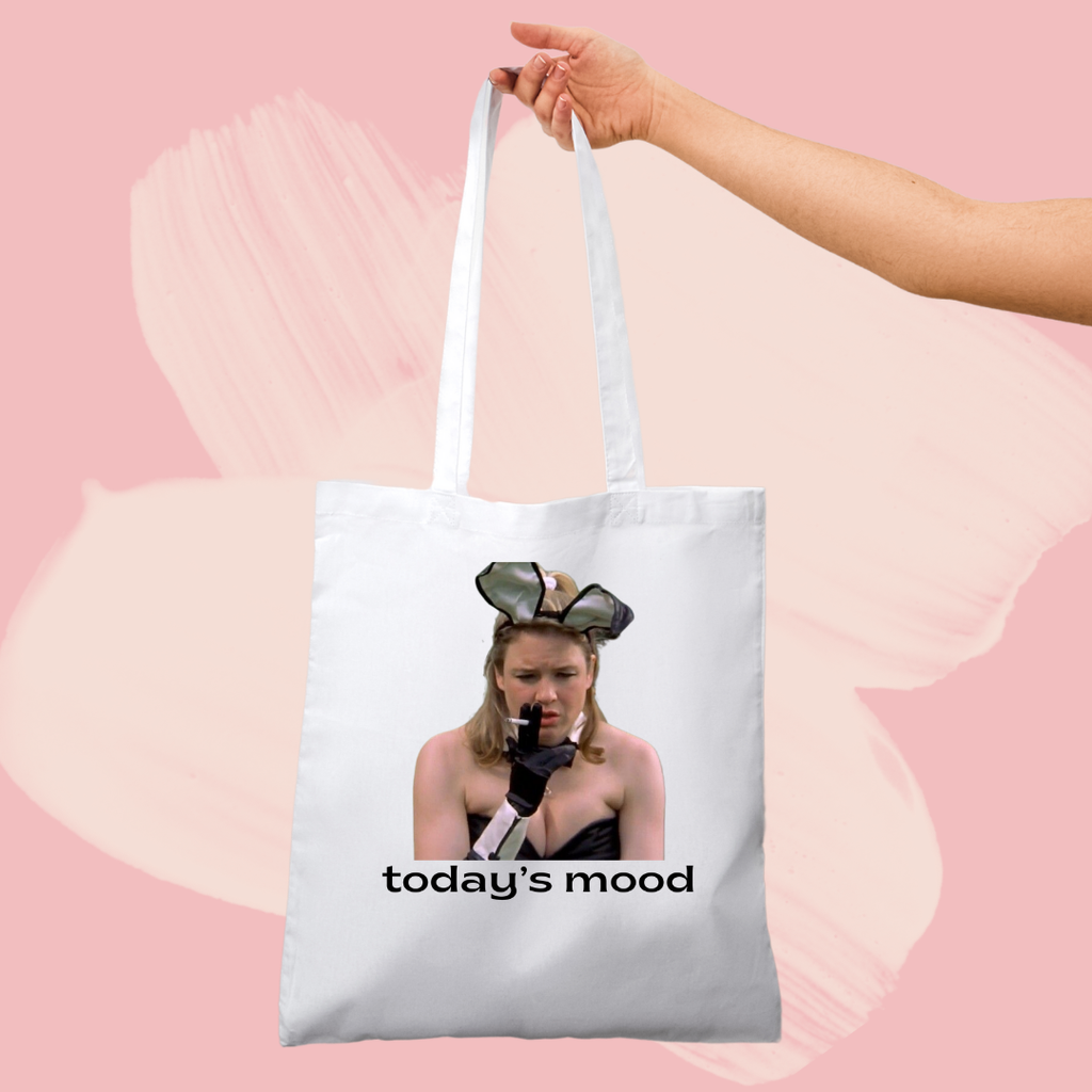 Torba bawełniana tote bag z nadrukiem bridget jones today's mood napis
