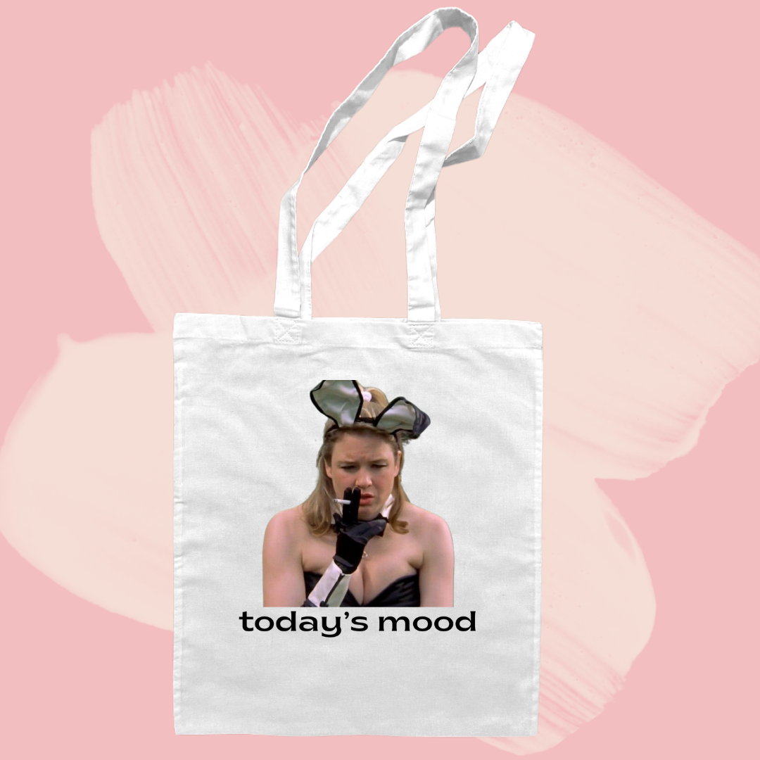 Torba bawełniana tote bag z nadrukiem bridget jones today's mood napis