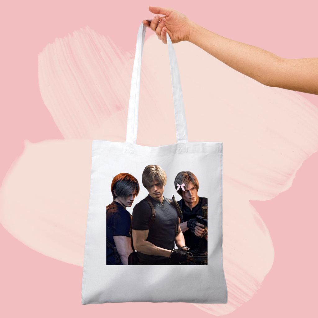 Torba bawełniana tote bag z nadrukiem leon kennedy gra resident evil